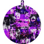 Purple Graffiti Round Trivet