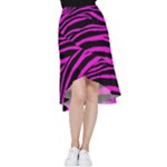 Pink Zebra Frill Hi Low Chiffon Skirt
