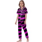 Pink Zebra Kids  Satin Short Sleeve Pajamas Set