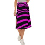 Pink Zebra Midi Panel Skirt
