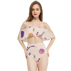 Summer Fruit Halter Flowy Bikini Set  by SychEva