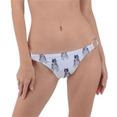 Cute Husky Puppies Ring Detail Bikini Bottom by SychEva