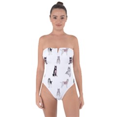 Husky Dogs With Sparkles Tie Back One Piece Swimsuit by SychEva