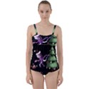 Octopus Black Twist Front Tankini Set View1