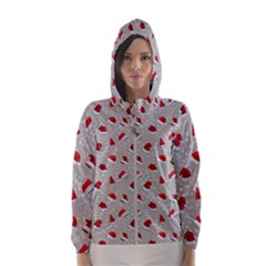 Santa Hat Women s Hooded Windbreaker by SychEva