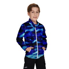 Blue Waves Abstract Series No8 Kids  Windbreaker by DimitriosArt