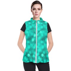 Light Reflections Abstract No9 Turquoise Women s Puffer Vest by DimitriosArt