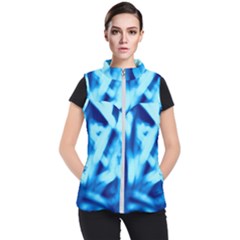 Blue Abstract 2 Women s Puffer Vest by DimitriosArt