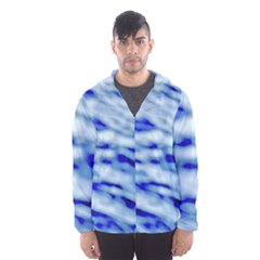 Blue Waves Abstract Series No10 Men s Hooded Windbreaker by DimitriosArt