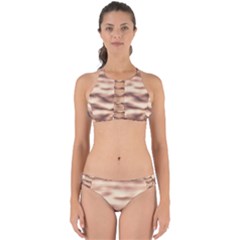 Pink  Waves Abstract Series No6 Perfectly Cut Out Bikini Set by DimitriosArt