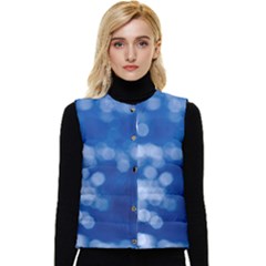 Light Reflections Abstract No2 Women s Short Button Up Puffer Vest by DimitriosArt