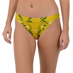 Floral Folk Damask Pattern Fantasy Flowers Floral Geometric Fantasy Band Bikini Bottom by Eskimos