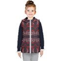 Floral folk damask pattern Fantasy flowers Floral geometric fantasy Kids  Hooded Puffer Vest View1