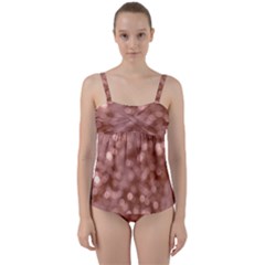 Light Reflections Abstract No6 Rose Twist Front Tankini Set by DimitriosArt
