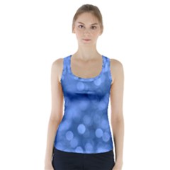 Light Reflections Abstract No5 Blue Racer Back Sports Top by DimitriosArt