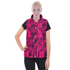 Purple Abstract Stars Women s Button Up Vest by DimitriosArt