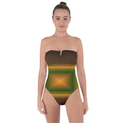 Gradient Tie Back One Piece Swimsuit by Sparkle