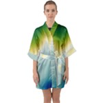 Gradientcolors Half Sleeve Satin Kimono 