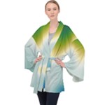 Gradientcolors Long Sleeve Velvet Kimono 