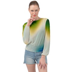 Gradientcolors Banded Bottom Chiffon Top by Sparkle
