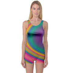 Gradientcolors One Piece Boyleg Swimsuit by Sparkle