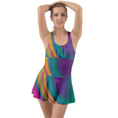 Gradientcolors Ruffle Top Dress Swimsuit by Sparkle