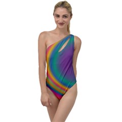 Gradientcolors To One Side Swimsuit by Sparkle
