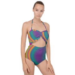 Gradientcolors Scallop Top Cut Out Swimsuit by Sparkle