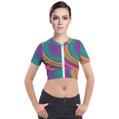 Gradientcolors Short Sleeve Cropped Jacket by Sparkle