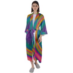 Gradientcolors Maxi Satin Kimono by Sparkle