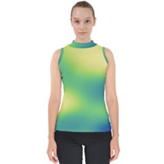 Gradientcolors Mock Neck Shell Top by Sparkle
