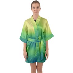 Gradientcolors Half Sleeve Satin Kimono  by Sparkle