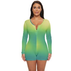 Gradientcolors Long Sleeve Boyleg Swimsuit by Sparkle