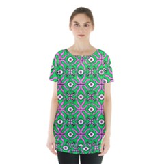 Abstract Illustration With Eyes Skirt Hem Sports Top by SychEva