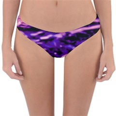 Purple  Waves Abstract Series No1 Reversible Hipster Bikini Bottoms by DimitriosArt