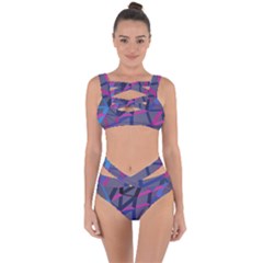 3d Lovely Geo Lines Bandaged Up Bikini Set  by Uniqued