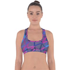 3d Lovely Geo Lines Cross Back Hipster Bikini Top  by Uniqued