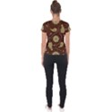 Floral pattern paisley style  Short Sleeve Sports Top  View2