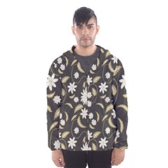 Folk Flowers Print Floral Pattern Ethnic Art Men s Hooded Windbreaker by Eskimos