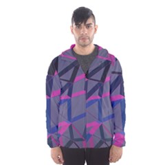 3d Lovely Geo Lines Men s Hooded Windbreaker by Uniqued