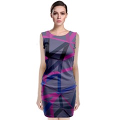 3d Lovely Geo Lines Classic Sleeveless Midi Dress by Uniqued
