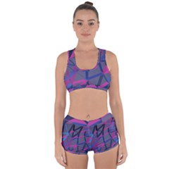 3d Lovely Geo Lines Racerback Boyleg Bikini Set by Uniqued