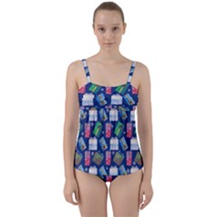 New Year Gifts Twist Front Tankini Set by SychEva