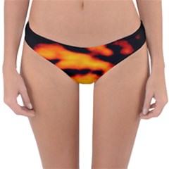 Orange Waves Abstract Series No2 Reversible Hipster Bikini Bottoms by DimitriosArt