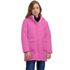 Color Hotpink Kid s Hooded Longline Puffer Jacket by Kultjers