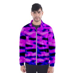 Purple  Waves Abstract Series No6 Men s Windbreaker by DimitriosArt