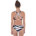 Black Waves Abstract Series No 2 Criss Cross Bikini Set View2