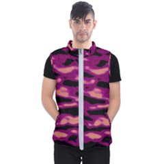 Velvet  Waves Abstract Series No1 Men s Puffer Vest by DimitriosArt