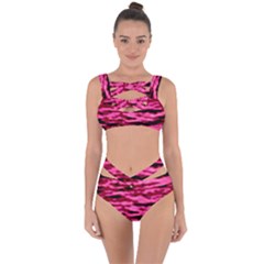 Rose  Waves Abstract Series No2 Bandaged Up Bikini Set  by DimitriosArt