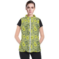 Floral Pattern Paisley Style Paisley Print   Women s Puffer Vest by Eskimos